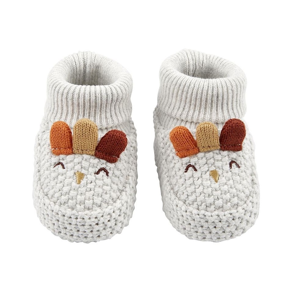 Baby Thanksgiving Turkey Crochet Booties